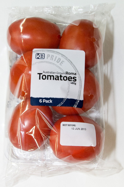 Roma 6 pack tomatoes